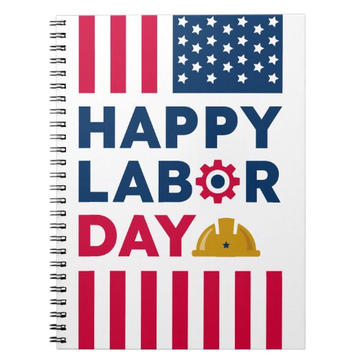 Prettig Labor Day, Verenigde Staten Notitieboek (Voorkant)
