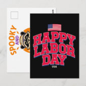 Prettig Labor Day - vieren van Amerikaanse arbeide Briefkaart (Voorkant / Achterkant)