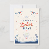Prettig Labor Day Waardering Dank Je Bedankkaart (Voorkant)