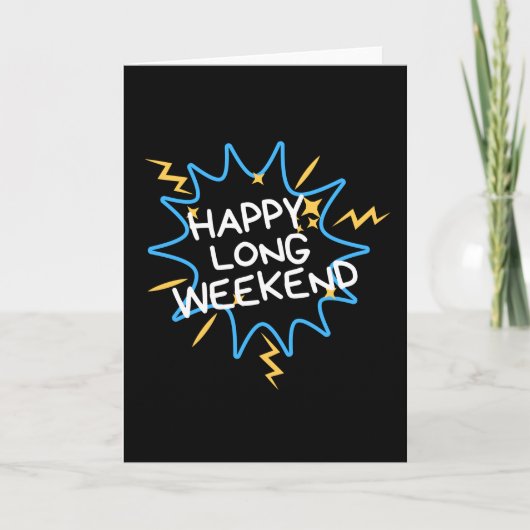 Prettig lang weekend kaart (Voorkant)