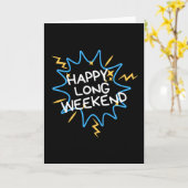 Prettig lang weekend kaart (Gele Bloem)