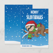 Prettig LuiaardKerstmis, Luiaard Kerstkaart, (Voorkant / Achterkant)