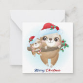 Prettig LuiaardKerstmis Notitiekaartje (Voorkant)