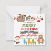 Prettig LuiaardKerstmis Notitiekaartje (Achterkant)