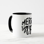 Prettig maf grappig kerst Sneeuwvlok Kerstmis Mok (Voorkant links)