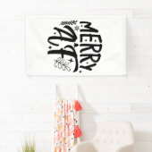 Prettig maf grappig kerst Sneeuwvlok Kerstmis  Spandoek (Insitu)