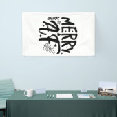 Prettig maf grappig kerst Sneeuwvlok Kerstmis  Spandoek (Beurs)