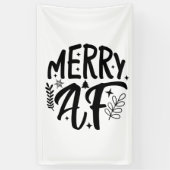 Prettig maf grappig kerst Sneeuwvlok Kerstmis  Spandoek (Verticaal)