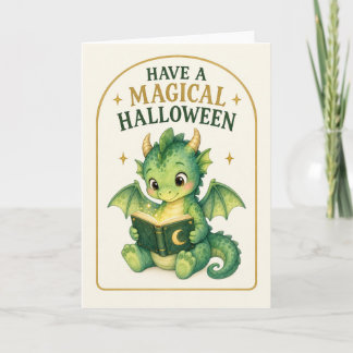 Prettig Magisch Halloween Baby Draakje Kaart