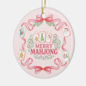 Prettig Mahjong | Kerstmis Keramisch Ornament (Links)
