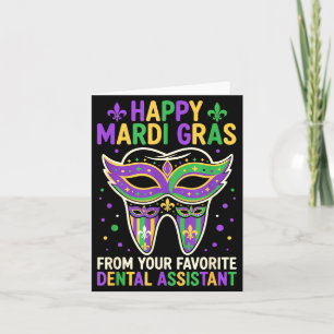 Prettig Mardi Gras van uw favoriete tandheelkundig Kaart
