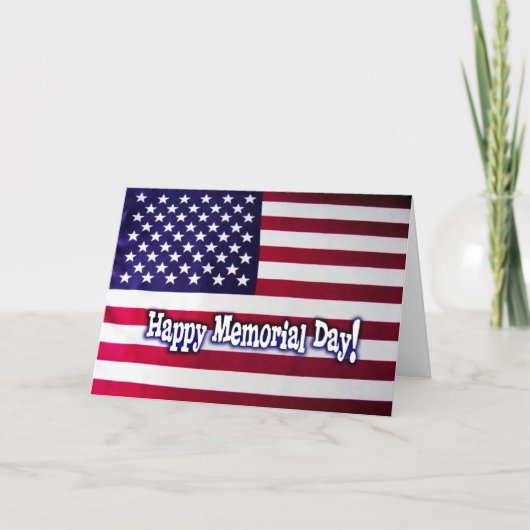 Prettig Memorial Day - Amerikaanse vlag Kaart (Voorkant)