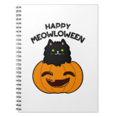 Prettig Meowloween Grappige Halloween Grappen Notitieboek (Voorkant)