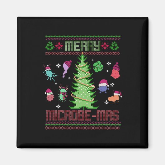 Prettig Microbe-feest Microbiologie Wetenschappers Magneet (Voorkant)