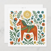 Prettig Midsommar Zweedse volks kunst Kaart (Voorkant / Achterkant)