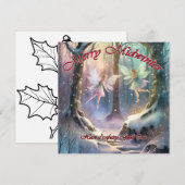 Prettig midwinter, prettige feestdagen feestdagenkaart (Voorkant / Achterkant)