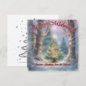 Prettig midwinter, Seizoensgroeten van het bos Feestdagenkaart (Voorkant / Achterkant)