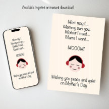 Prettig Moederdag gewenst met vrede en rust