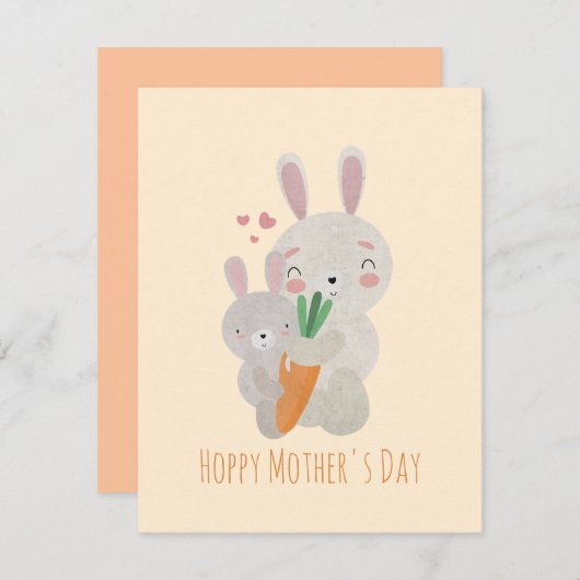 Prettig Moederdag Notitiekaartje (Voorkant / Achterkant)