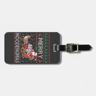 Prettig MooDengmas Moo Deng Kerstman Nijlpaard Bagagelabel