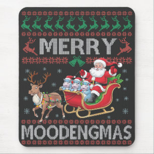 Prettig MooDengmas Moo Deng Kerstman Nijlpaard Muismat