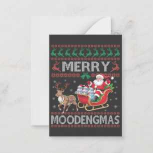 Prettig MooDengmas Moo Deng Kerstmis Kerstman Nijl Notitiekaartje