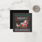 Prettig MooDengmas Moo Deng Kerstmis Kerstman Nijl Notitiekaartje (Voorkant / Achterkant in situ)