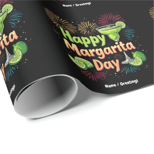 Prettig Nationaal Margarita Dag Feest Cadeaupapier (Rol Hoek)