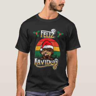 Prettig Navidog Poodle Hond Kerstman Muts Grappig T-shirt