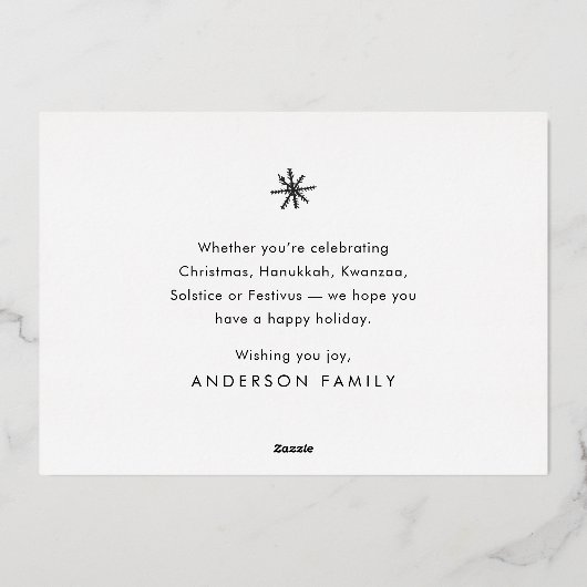 Prettig Nieuwjaar Moderne Grappige Huisdier Aangep Folie Feestdagenkaart (Achterkant)