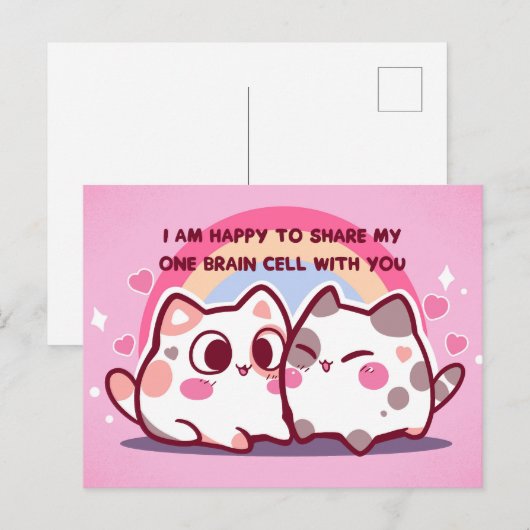 Prettig om mijn hersencel te delen briefkaart (Voorkant / Achterkant)