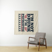 Prettig onafhankelijkheidsdag leuk 4 juli wandkleed (In Situ (horizontaal))