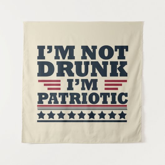 Prettig onafhankelijkheidsdag leuk 4 juli wandkleed (Voorkant)