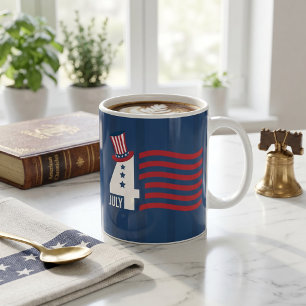 Prettig Onafhankelijkheidsdag Patriottische VS 4 j Koffiemok