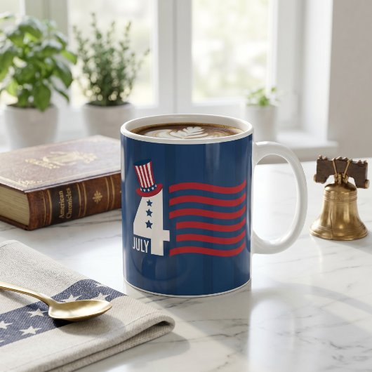 Prettig Onafhankelijkheidsdag Patriottische VS 4 j Koffiemok