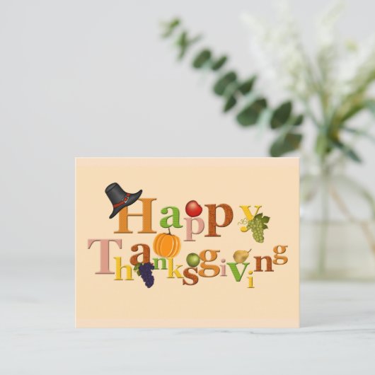 Prettig ontwerp voor Thanksgivingdag Briefkaart (Staand voorkant)