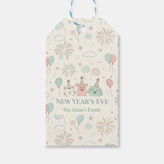 Prettig Oud en Nieuw-feest 2026 Cadeaulabel (Voorkant)