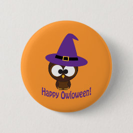 Prettig Owloween Ronde Button 5,7 Cm