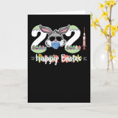 Prettig Pasen 2021 Bloem Quarantaine Masker Vaccin Kaart (Gele Bloem)