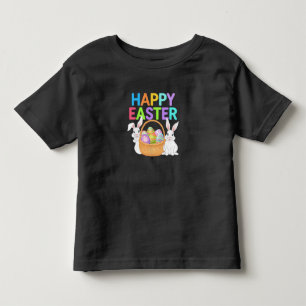 Prettig Pasen 2025  Eieren Konijn Schattig Konijn Kinder Shirts