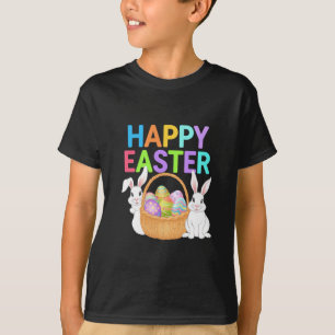 Prettig Pasen 2025 Eieren Konijn Schattig Konijn T-shirt
