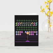Prettig Pasen 2025 – Grappige Meme Bunny Gaming T- Kaart (Gele Bloem)