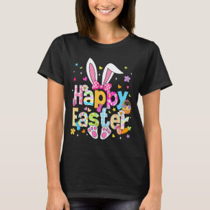Prettig Pasen 2026 Schattig Konijn Konijn Pasen Vr T-shirt