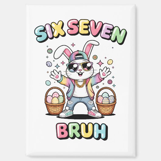 Prettig Pasen 67 meme Grappige Bunny Magneet (Voorkant)