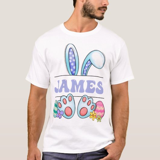 Prettig Pasen Aangepaste Knuffel Konijn Peuter Pas T-shirt (Voorkant)