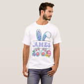 Prettig Pasen Aangepaste Knuffel Konijn Peuter Pas T-shirt (Voorkant volledig)
