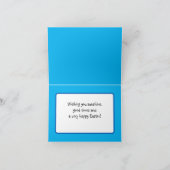 Prettig Pasen, aangepaste tekst + achtergrondkleur Kaart (Binnen)