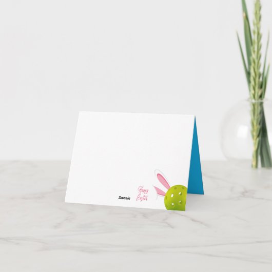 Prettig Pasen, aangepaste tekst + achtergrondkleur Kaart (Achterkant)