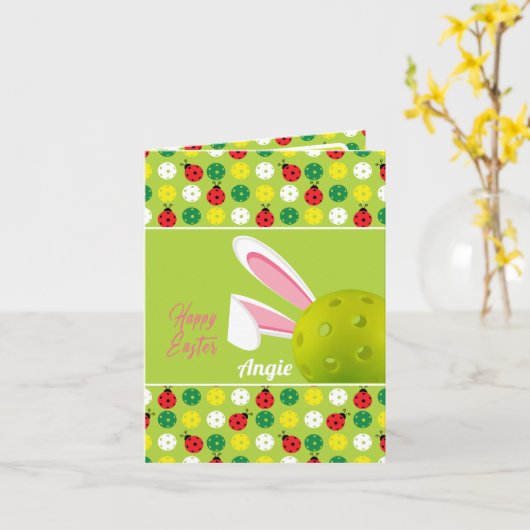 Prettig Pasen, aangepaste tekst  Kaart (Gele Bloem)