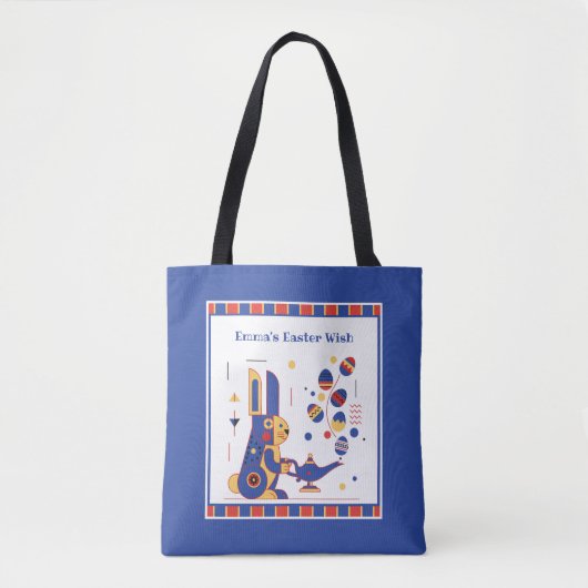 Prettig Pasen Aangepaste tekst Tote Bag (Voorkant)